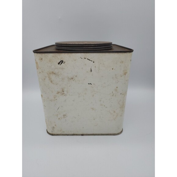 Vintage Sysco Spanish Paprika 96 Oz Large White Tin Houston Texas Rare Find - Picture 5 of 12